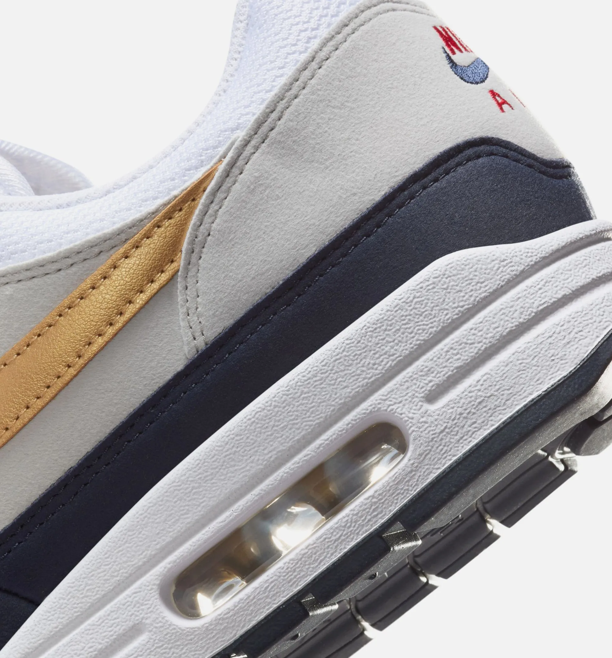 Air Max 1 Olympia Herren Lifestyle-Schuh - Obsidian/Metallic Gold