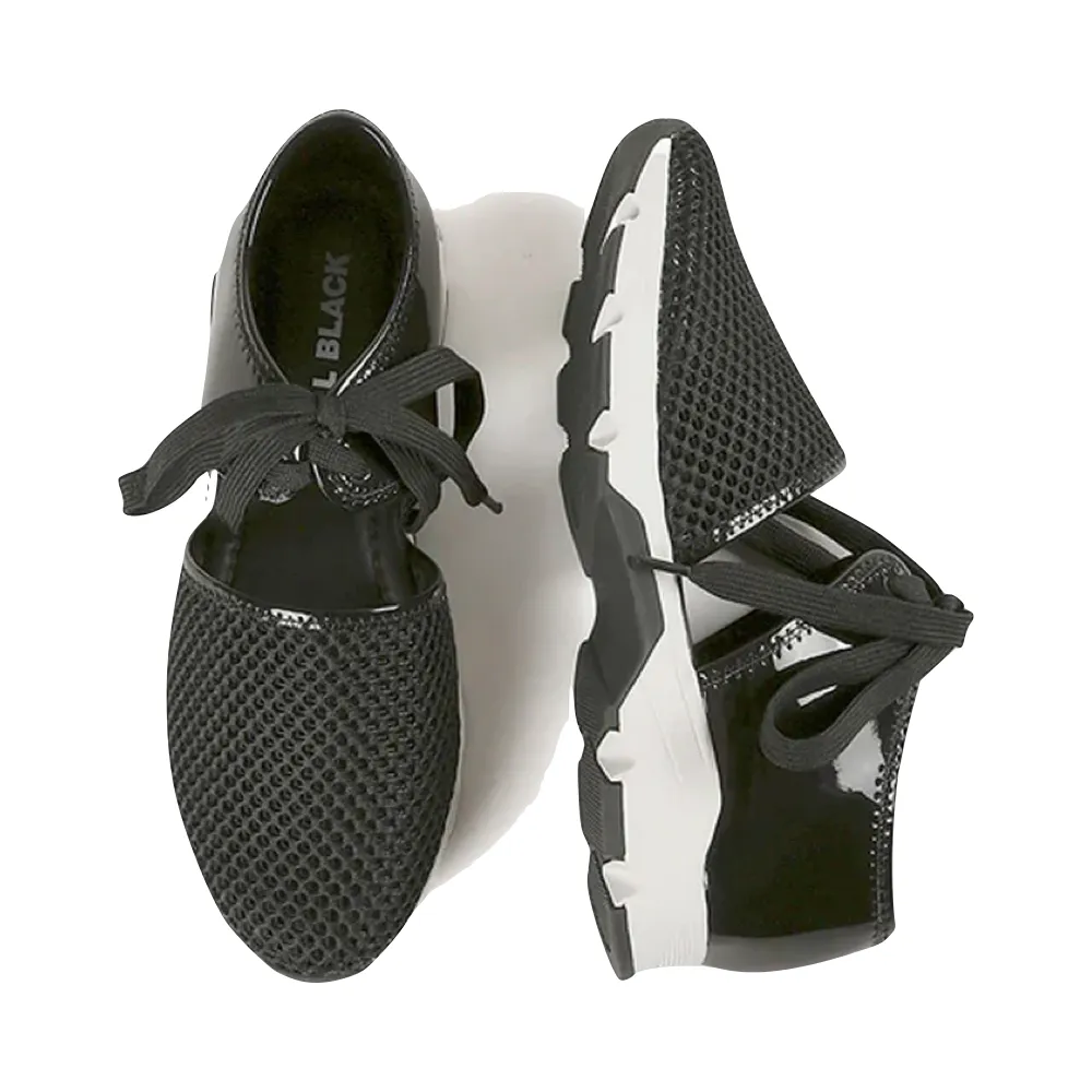 All Black Damen Erstaunliche Mesh-Sneaker in Schwarz