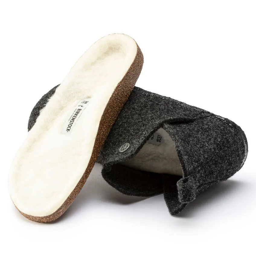 Birkenstock Schuhe Andermatt Wolle/Shearling Anthrazit
