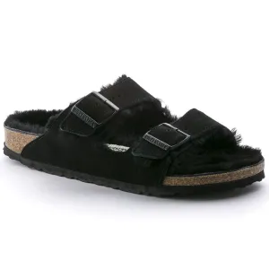 Birkenstock Schuhe Arizona Schwarz Wildleder/Schaffell