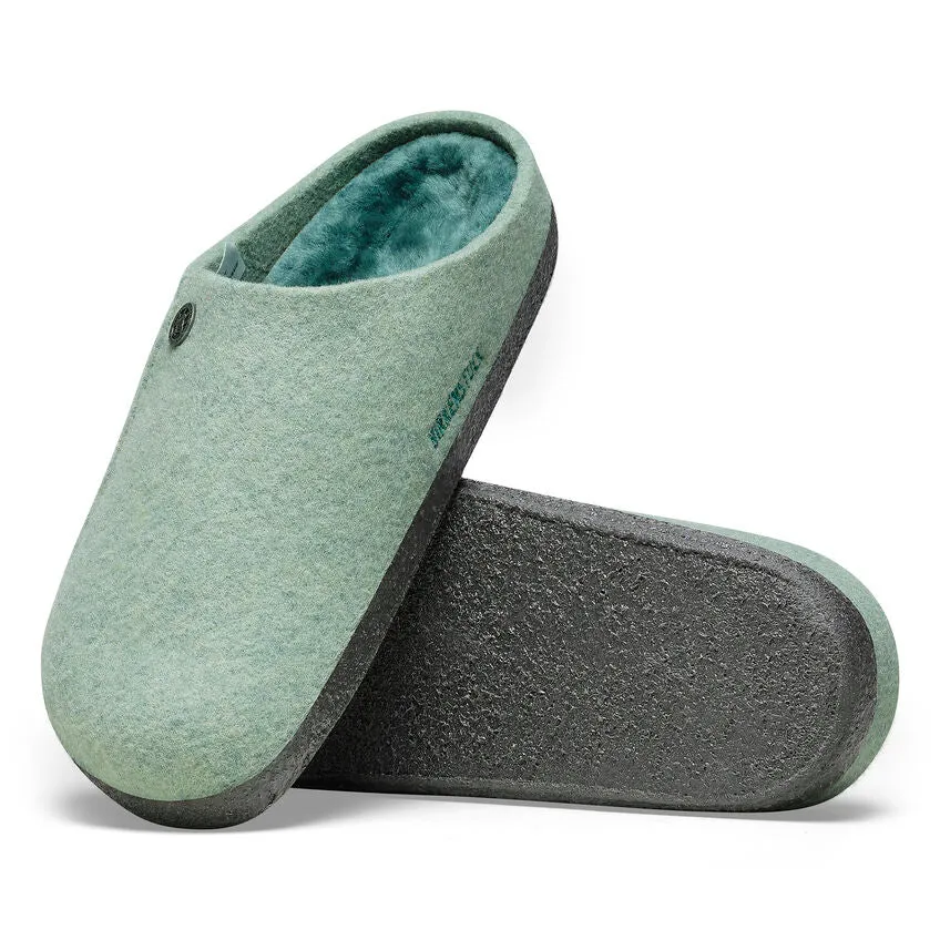 Birkenstock Schuhe Damen Zermatt Wolle/Shearling Matcha