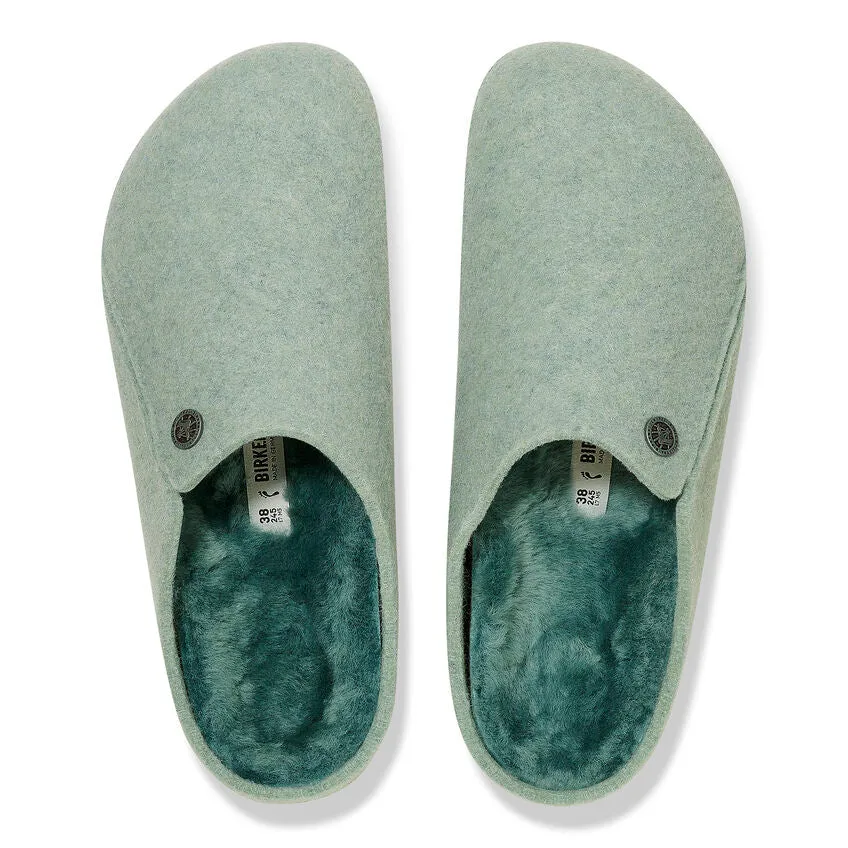 Birkenstock Schuhe Damen Zermatt Wolle/Shearling Matcha