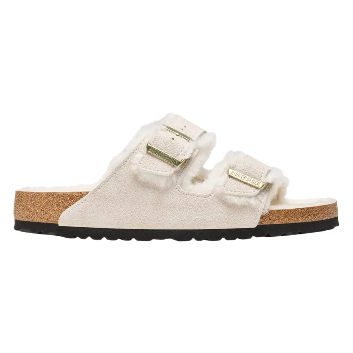 Birkenstock Damen Arizona Shearling Antik Weiß Wildleder