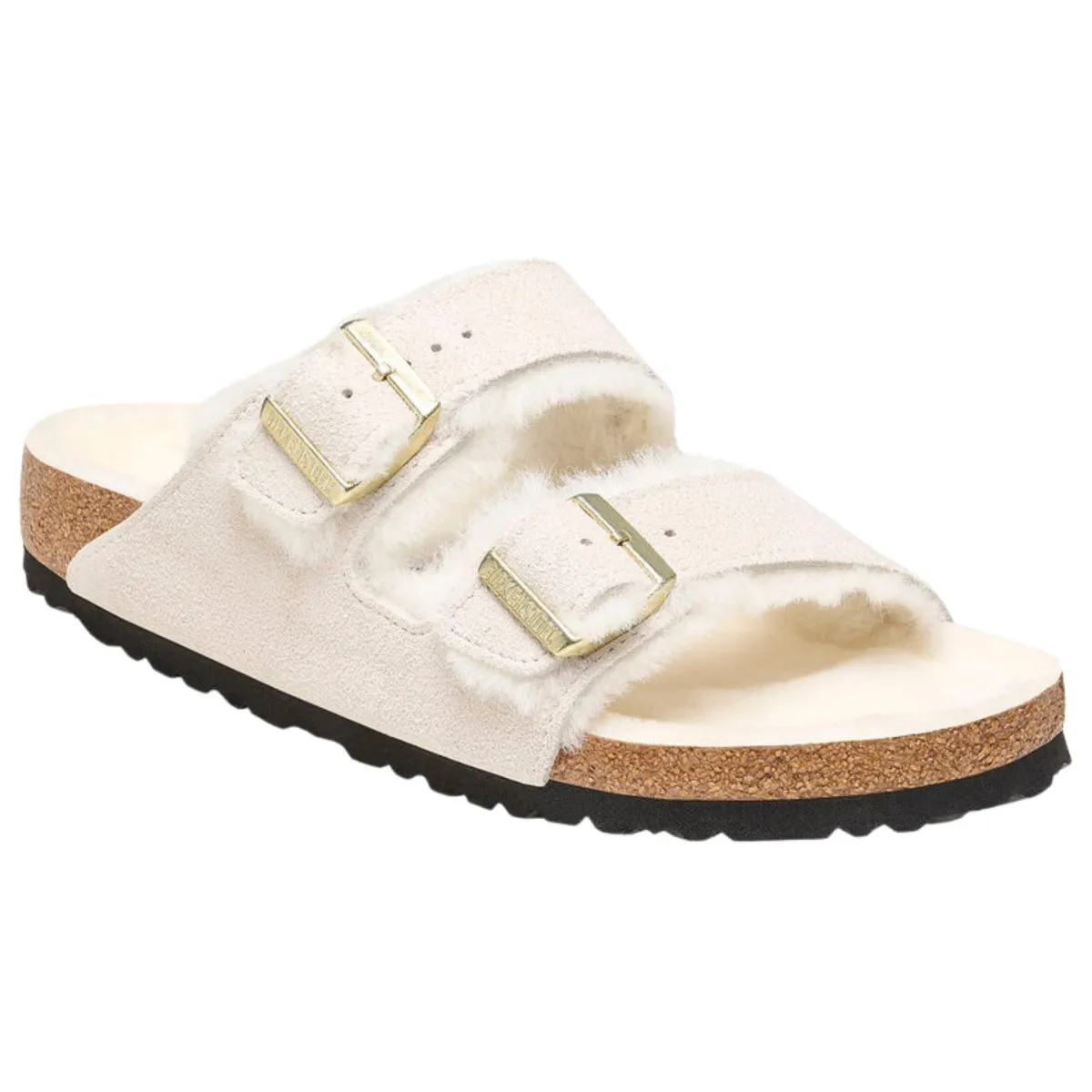 Birkenstock Damen Arizona Shearling Antik Weiß Wildleder