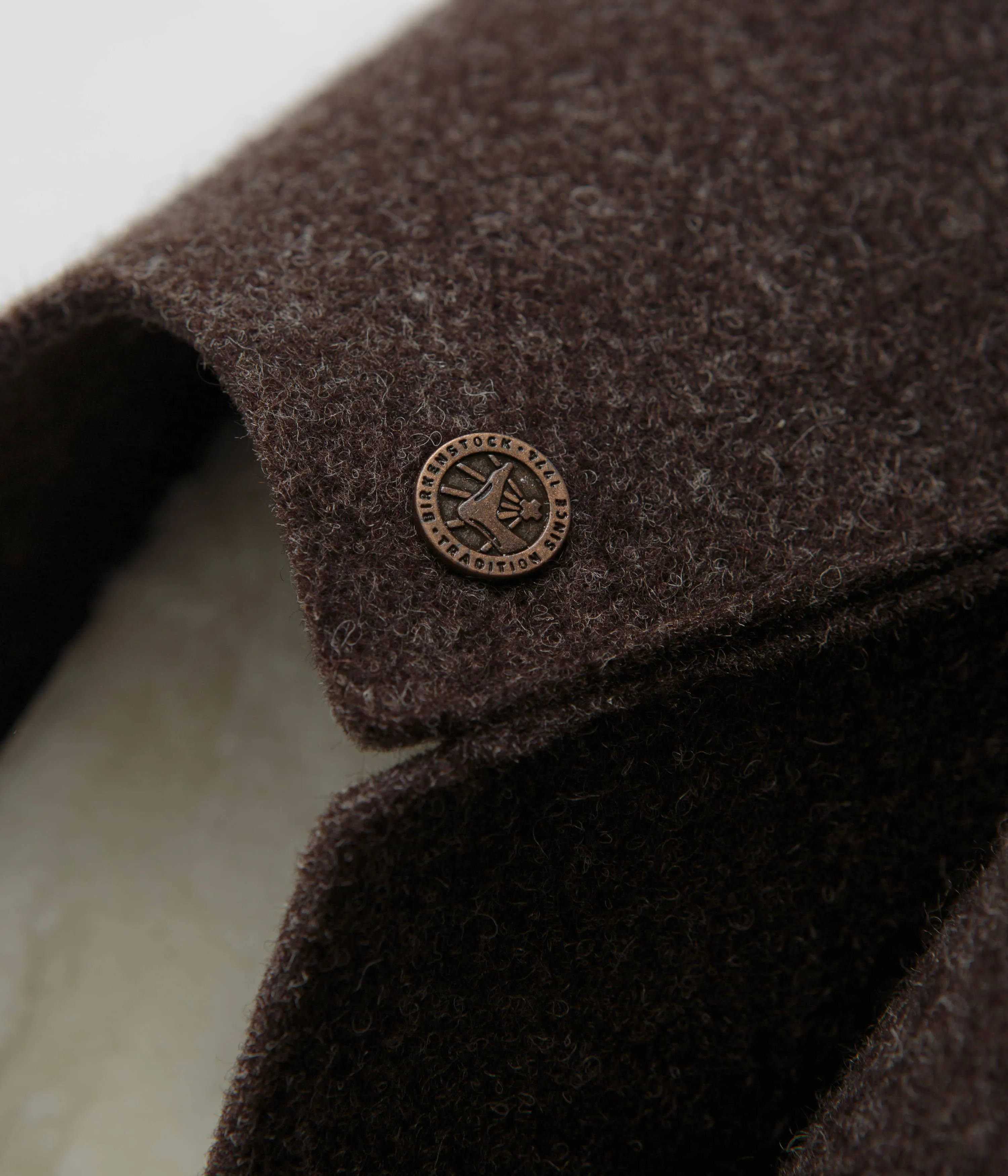 Birkenstock Zermatt Filzpantoffeln mit Schaffell - Mokka Birkenstock Schuhe
