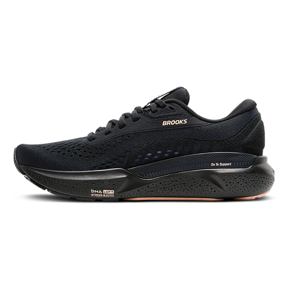 Brooks Adrenaline GTS 24 Schwarz - Peacoat - Pfirsich