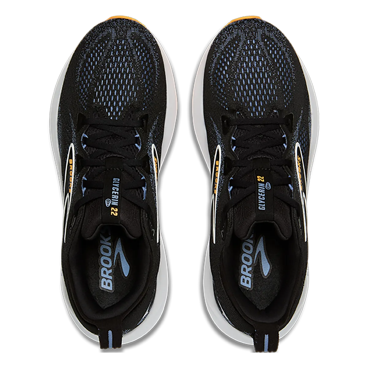 Brooks Glycerin 22 Schwarz - Country Blau - Orange Pop