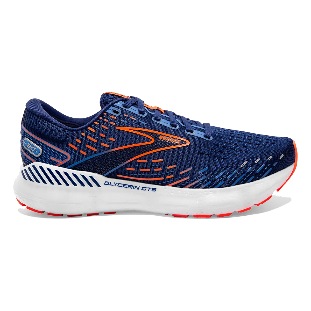 Brooks Glycerin GTS 20 - Blaue Tiefen - Palastblau - Orange