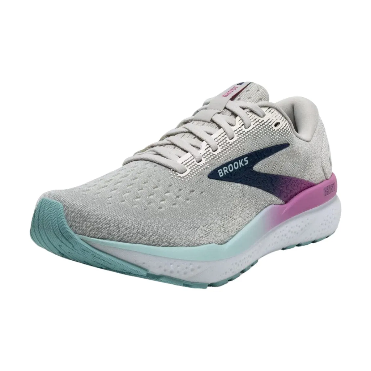 Brooks Women's Ghost 16 Weiß/Grau/Estate Blau