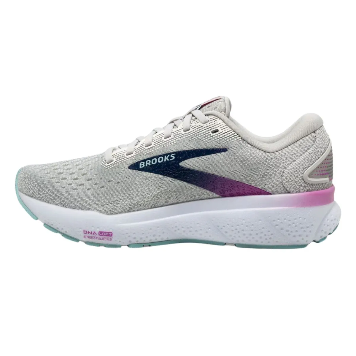Brooks Women's Ghost 16 Weiß/Grau/Estate Blau