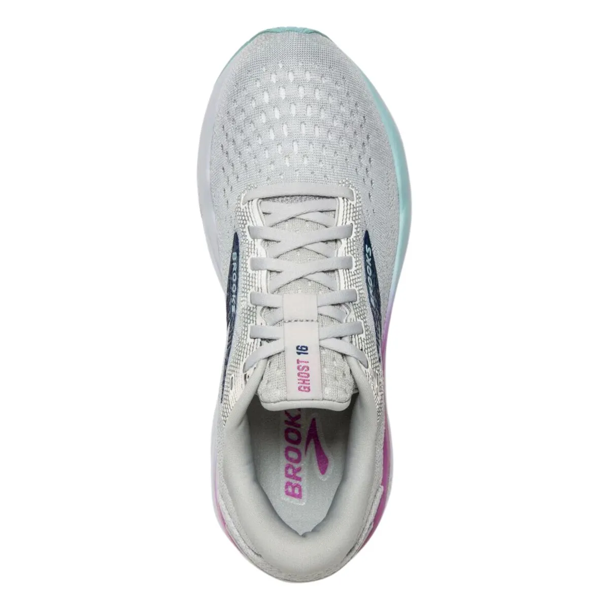 Brooks Women's Ghost 16 Weiß/Grau/Estate Blau