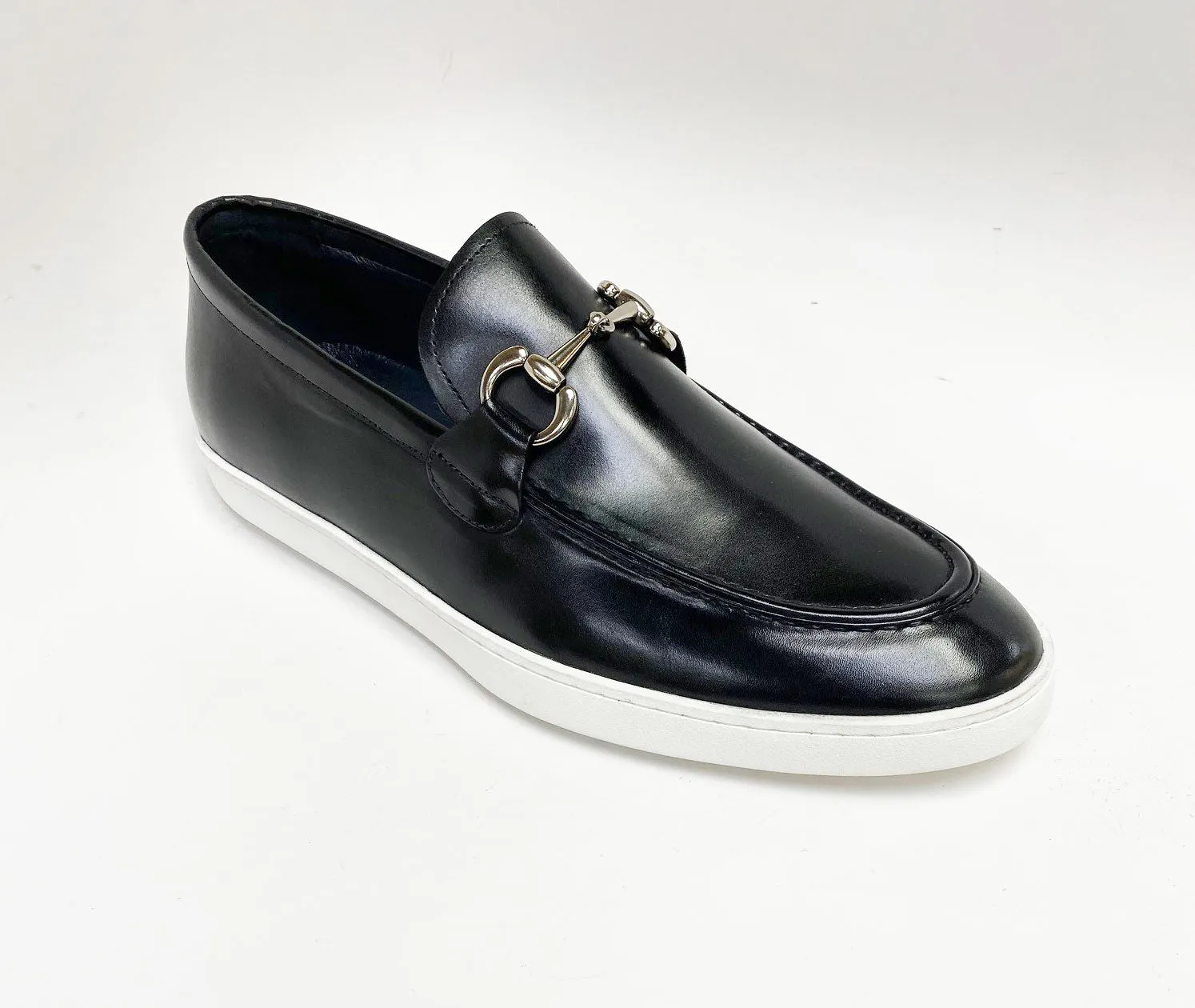 Kalbsleder Slip-On Horsebit Loafer Schwarz