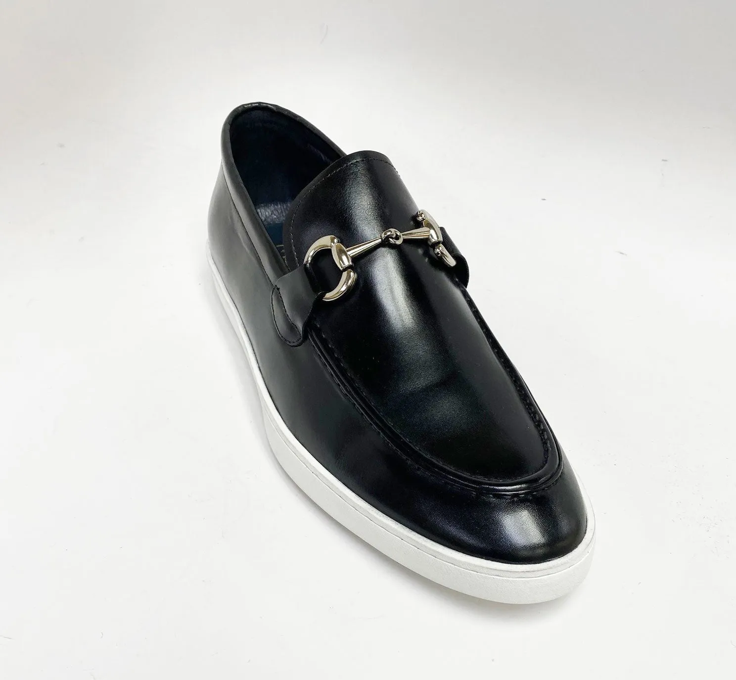 Kalbsleder Slip-On Horsebit Loafer Schwarz
