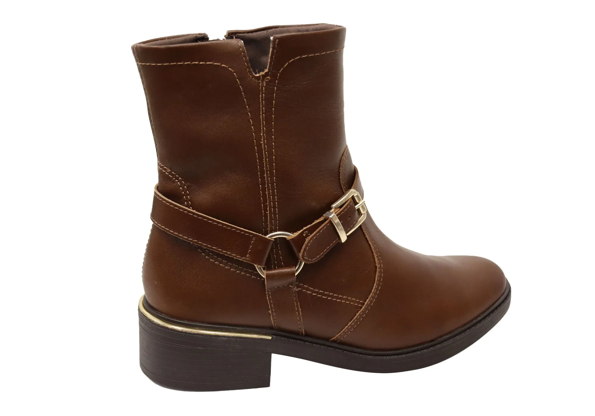 Comfortflex Belinda Damen Brasilianische Bequeme Leder Knöchelstiefel Comfortflex Schuhe