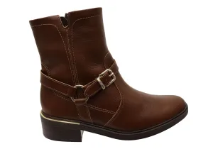 Comfortflex Belinda Damen Brasilianische Bequeme Leder Knöchelstiefel Comfortflex Schuhe