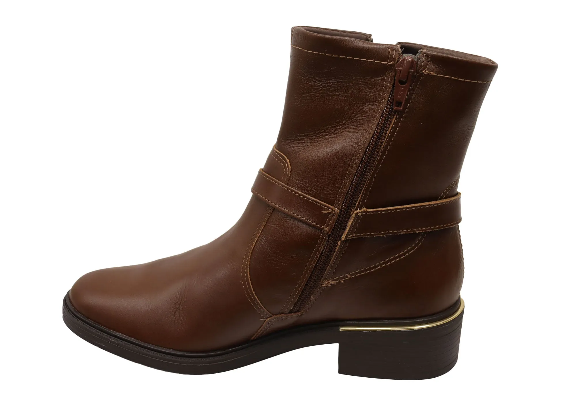 Comfortflex Belinda Damen Brasilianische Bequeme Leder Knöchelstiefel Comfortflex Schuhe