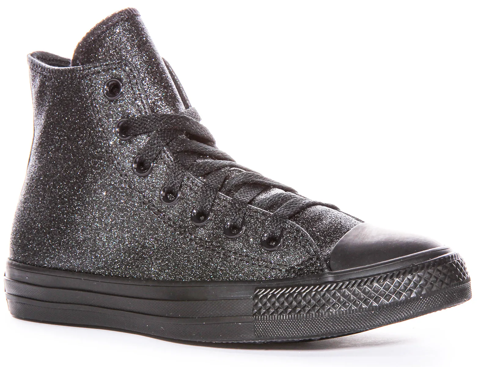 Converse All Star Hi A05432C In Schwarz Glitzer Schuhen Converse