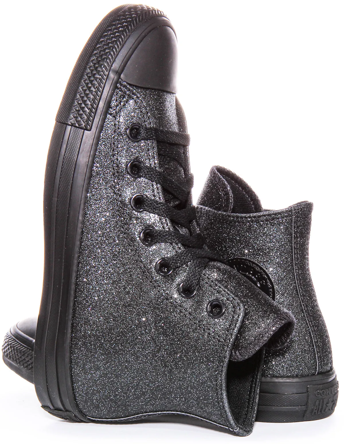 Converse All Star Hi A05432C In Schwarz Glitzer Schuhen Converse