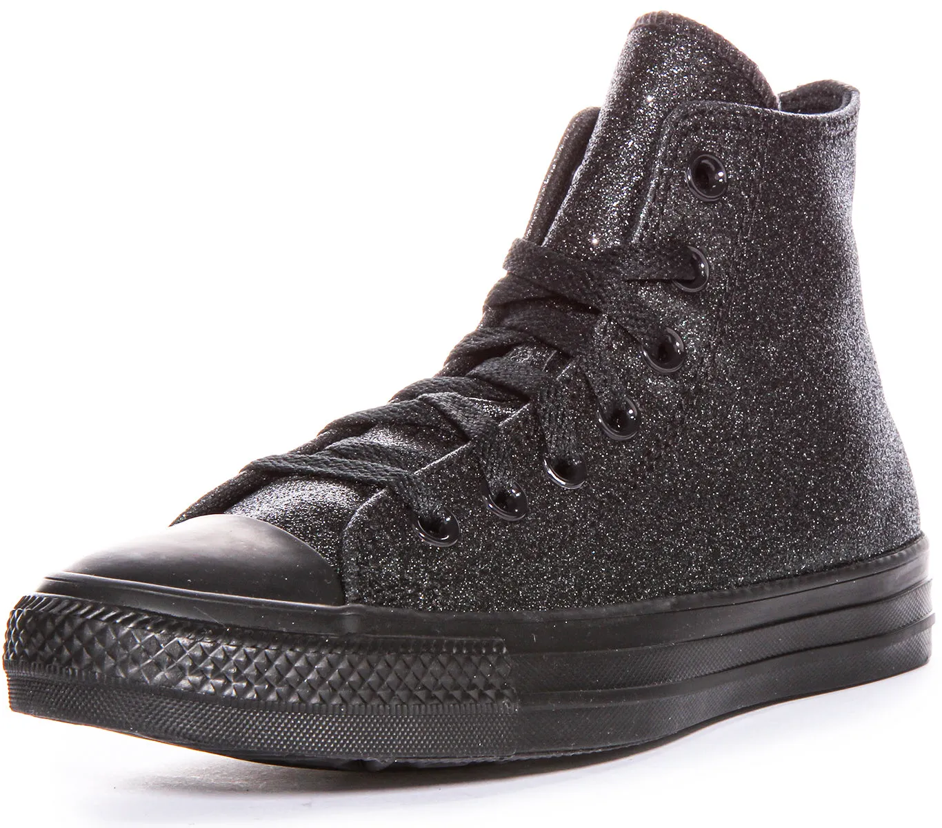 Converse All Star Hi A05432C In Schwarz Glitzer Schuhen Converse