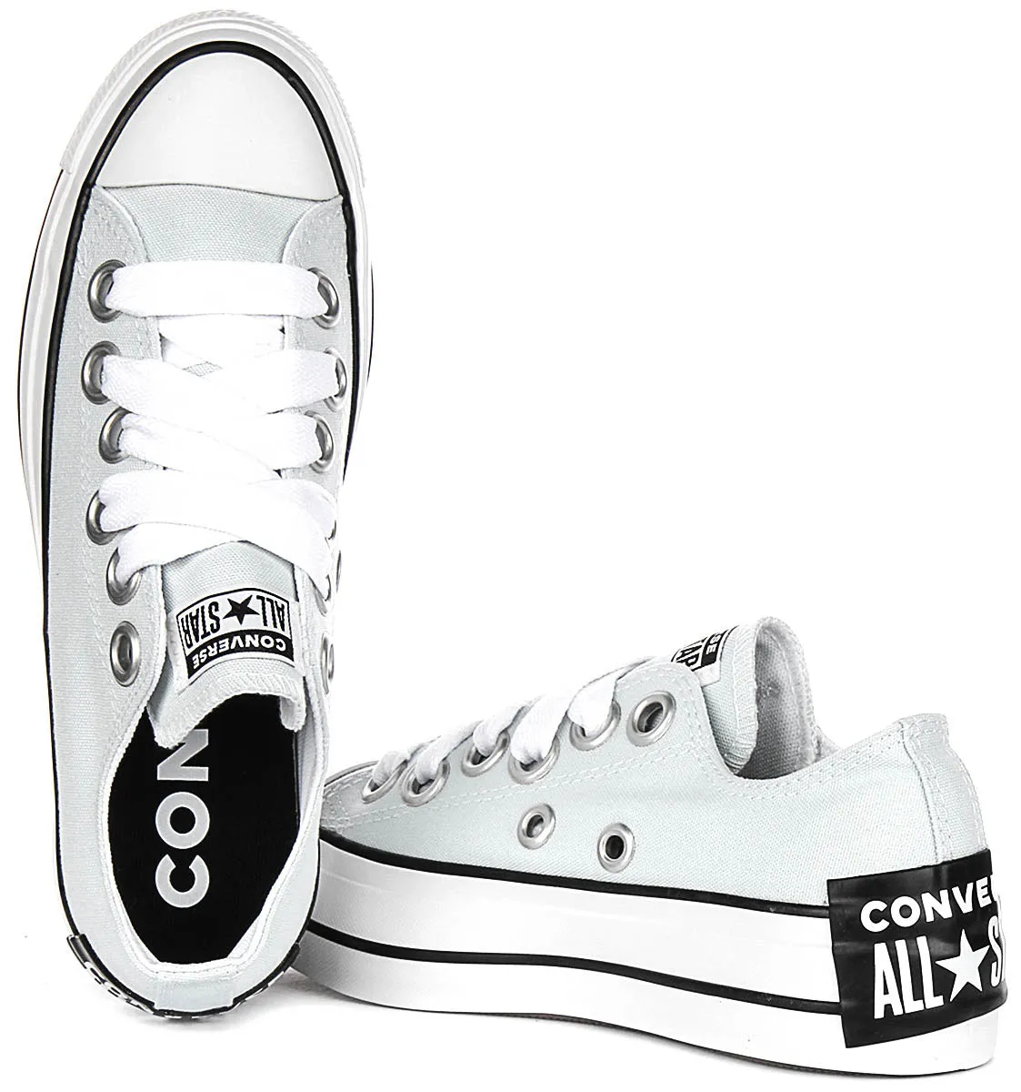 Converse All Star Platform Sketch Low A10426C in hellblauen Schuhen Converse