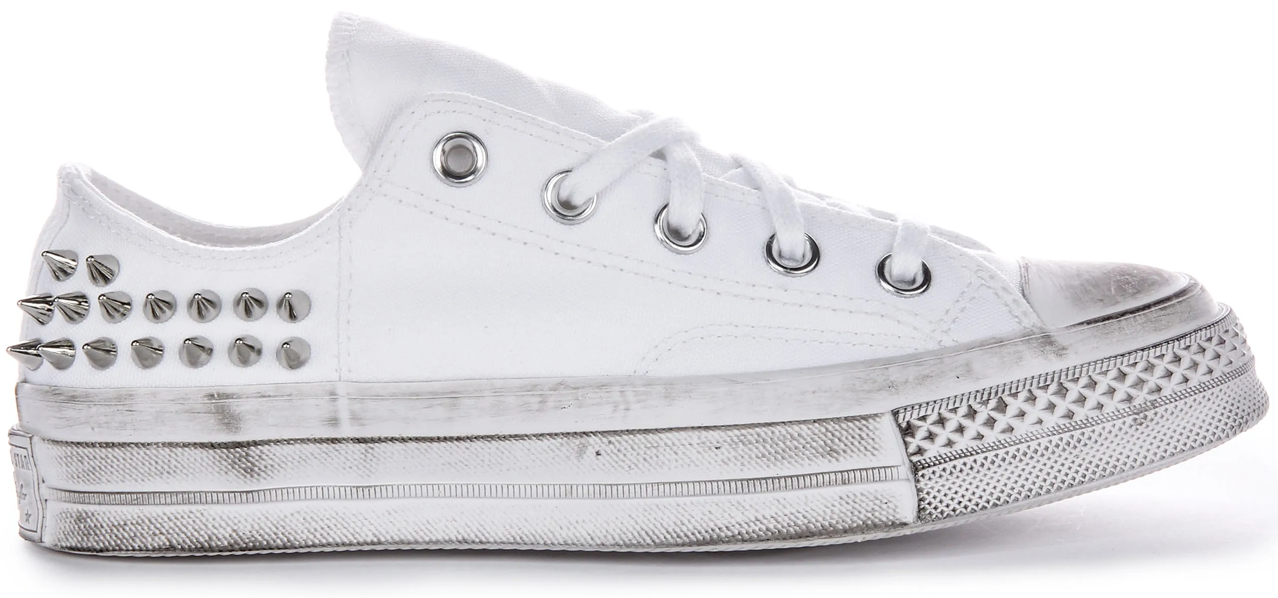 Converse Chuck 70s Vintage Studd A07208C in Weiß-Silber Schuhen Converse