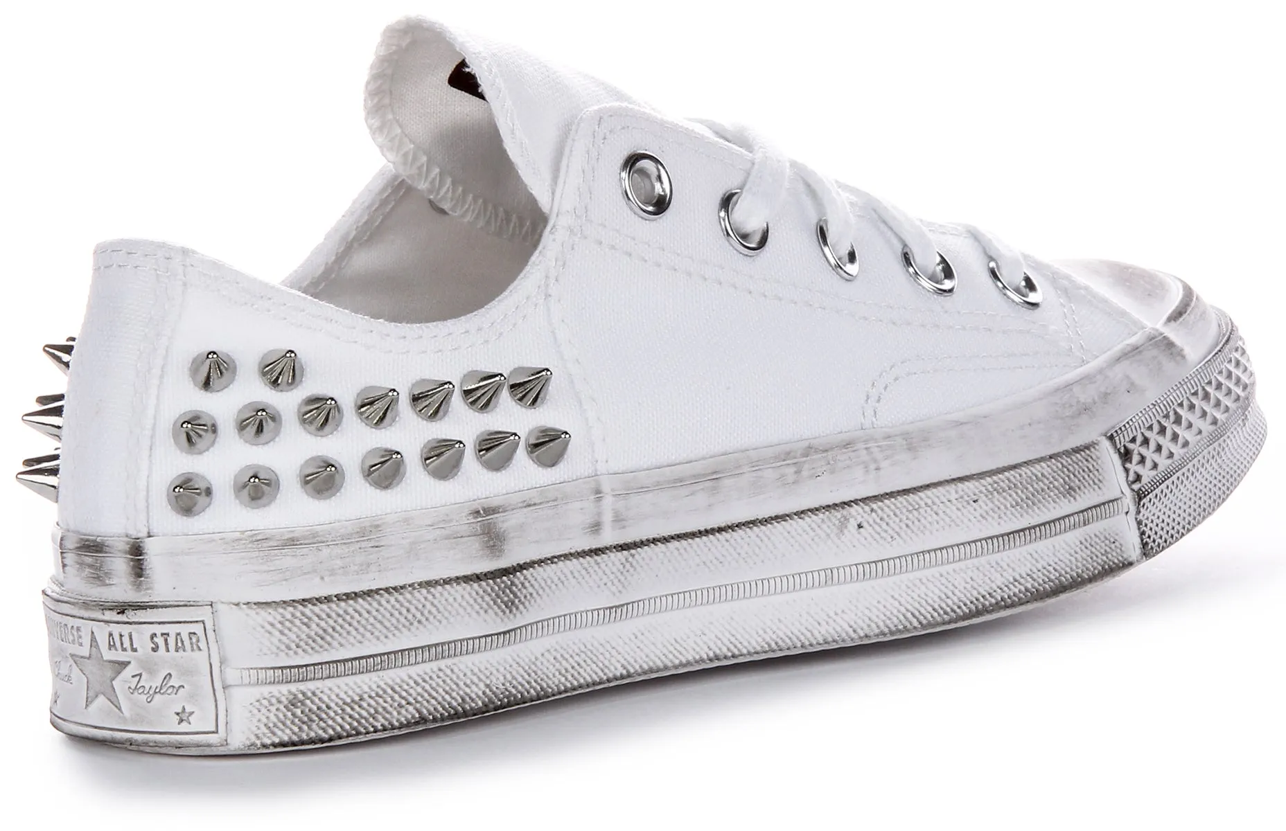 Converse Chuck 70s Vintage Studd A07208C in Weiß-Silber Schuhen Converse