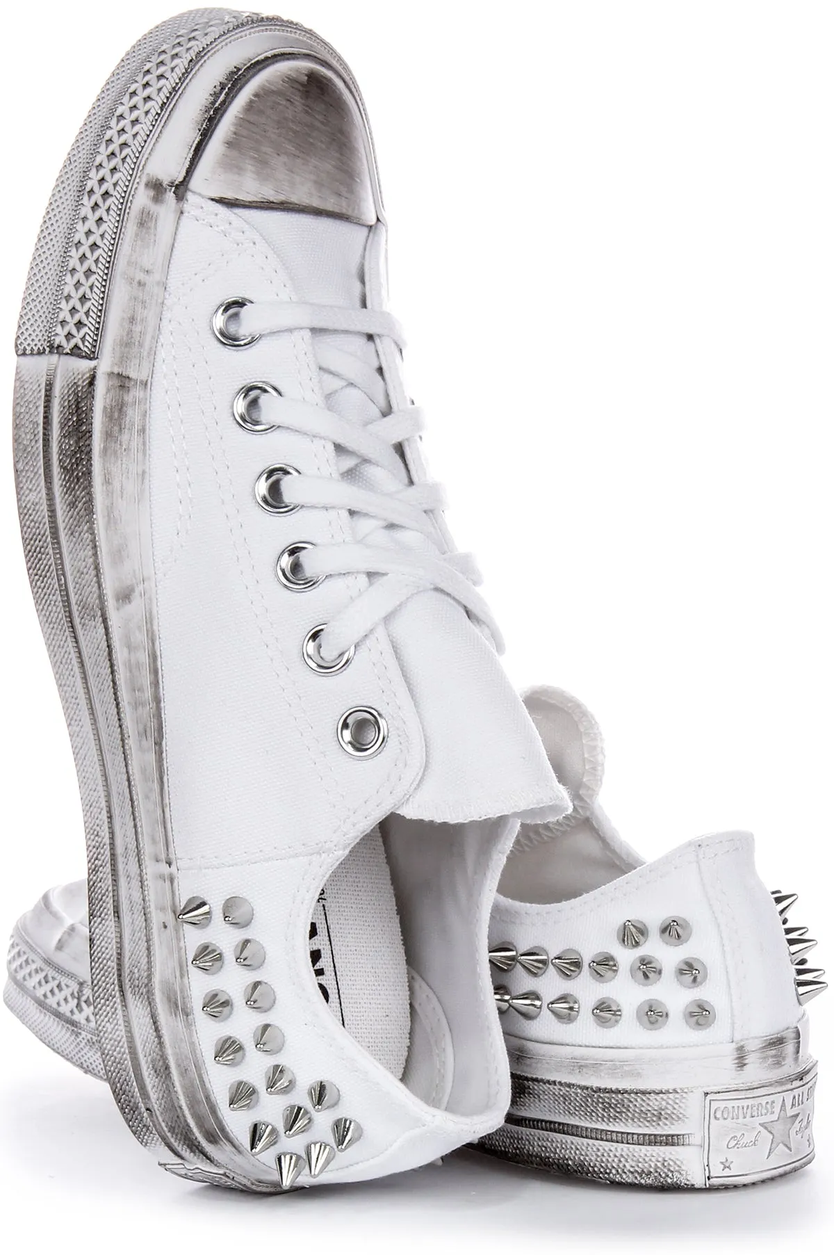 Converse Chuck 70s Vintage Studd A07208C in Weiß-Silber Schuhen Converse