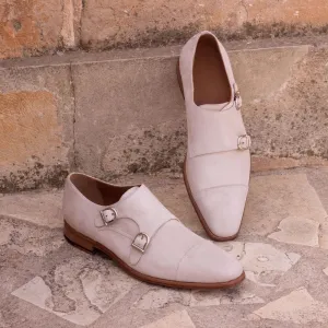 Dapperfam Schuhe DapperFam Monaco in Elfenbein Herren Italienisches Wildleder Doppelmonk