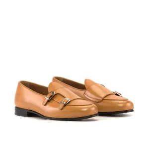 Dapperfam Schuhe DapperFam Rialto in Cognac Herren Italienisches Leder & Vollrindleder Mönchsschlappen