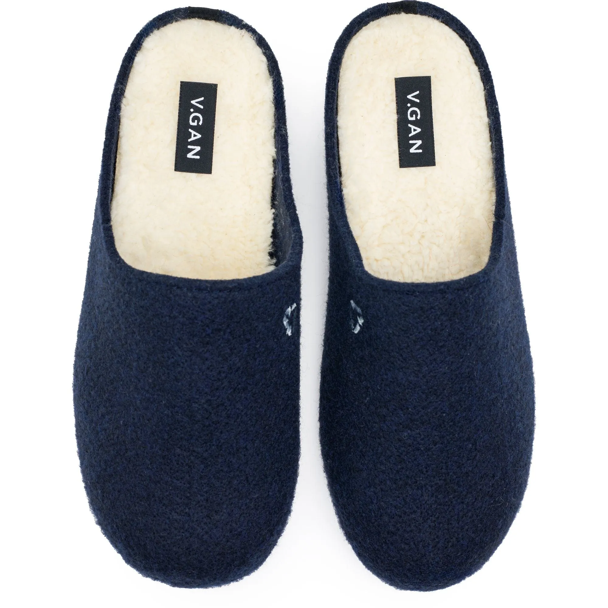 Damen Vegane Mule Hausschuhe | Marineblau