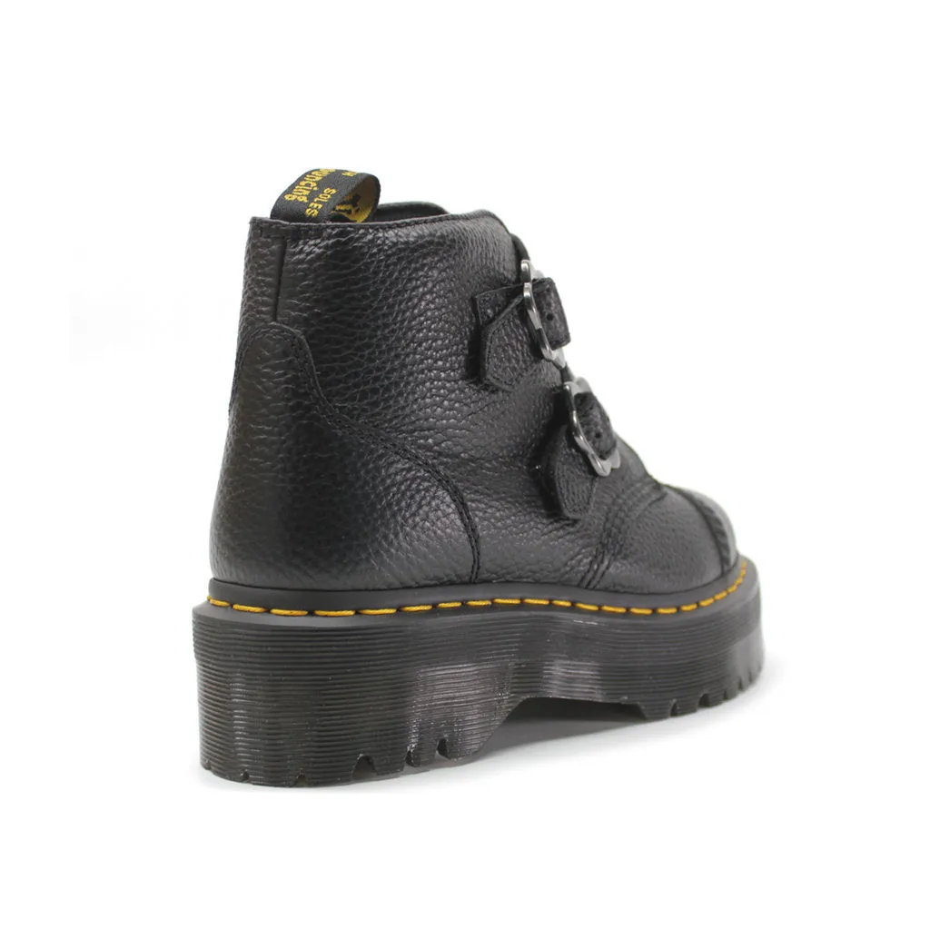 Dr. Martens Devon Flower Milled Nappa Leder Plateaustiefel für Damen