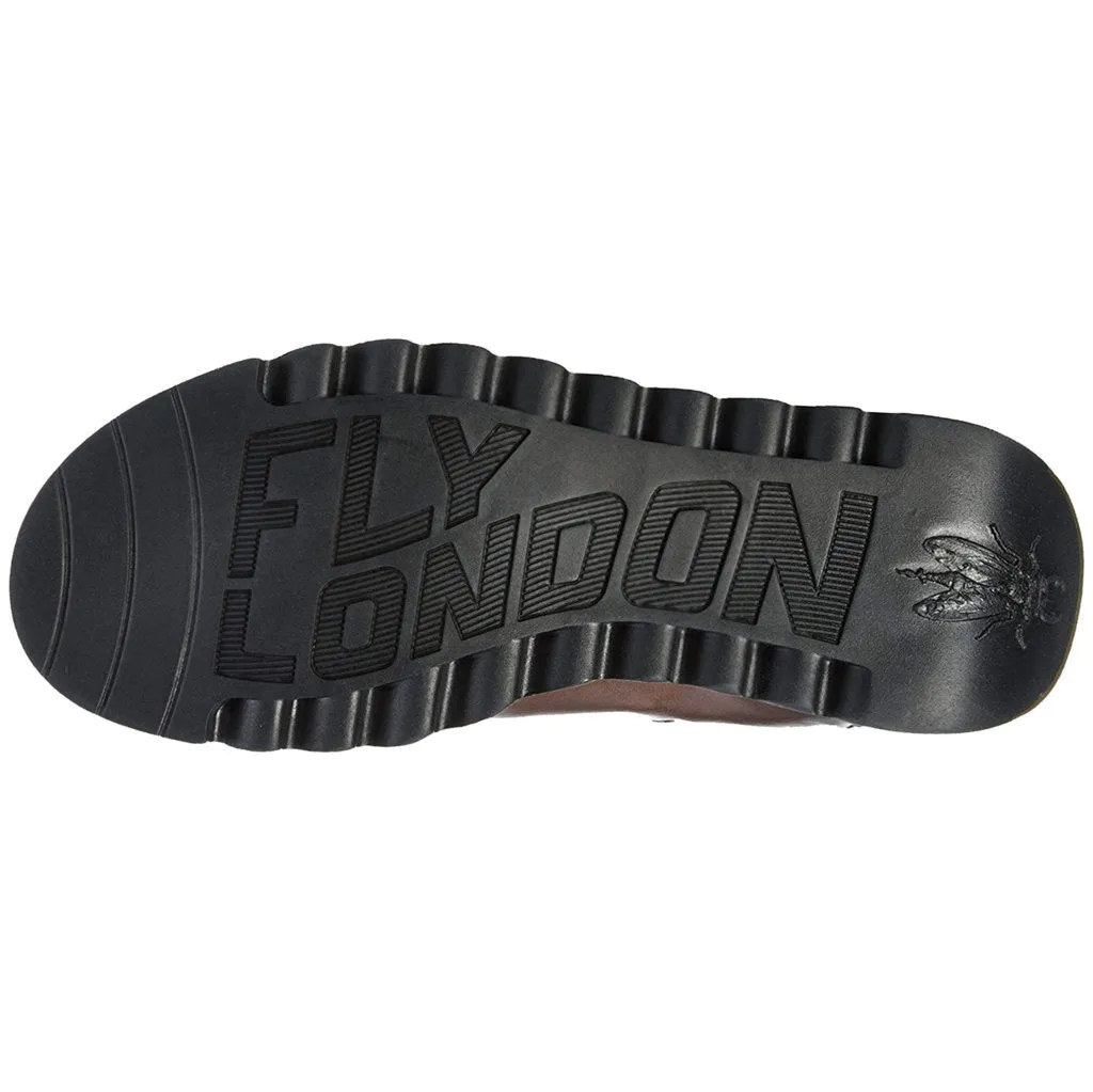 Fly London Mol 2 Leder Stiefel mit Reißverschluss für Damen, knielang