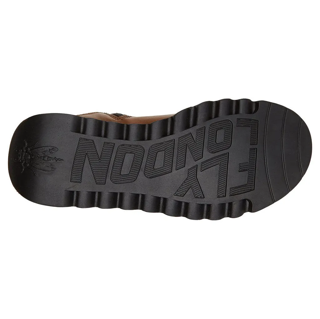 Fly London Mol 2 Leder Stiefel mit Reißverschluss für Damen, knielang