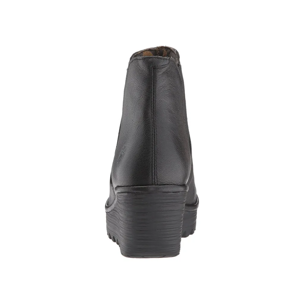 Fly London Yoss Wildleder Damen Keilabsatz Chelsea Stiefel