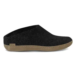 Glerups Damen Modell B Pantoffel mit Ledersohle Anthrazit