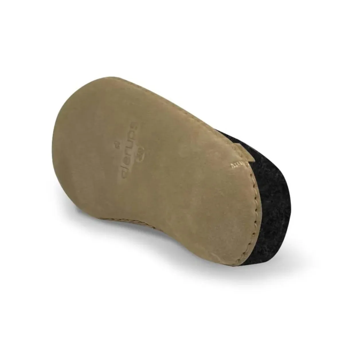Glerups Damen Modell B Pantoffel mit Ledersohle Anthrazit