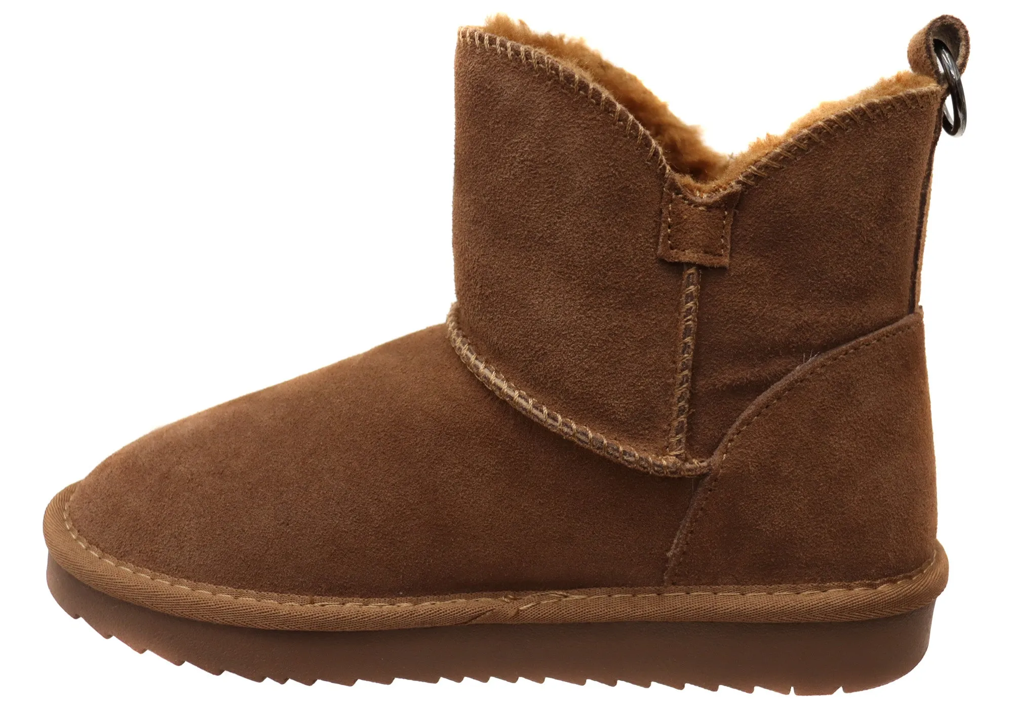 Grosby Nahil Damen Warme Bequeme Hauslederstiefel Pantoffeln Grosby Schuhe