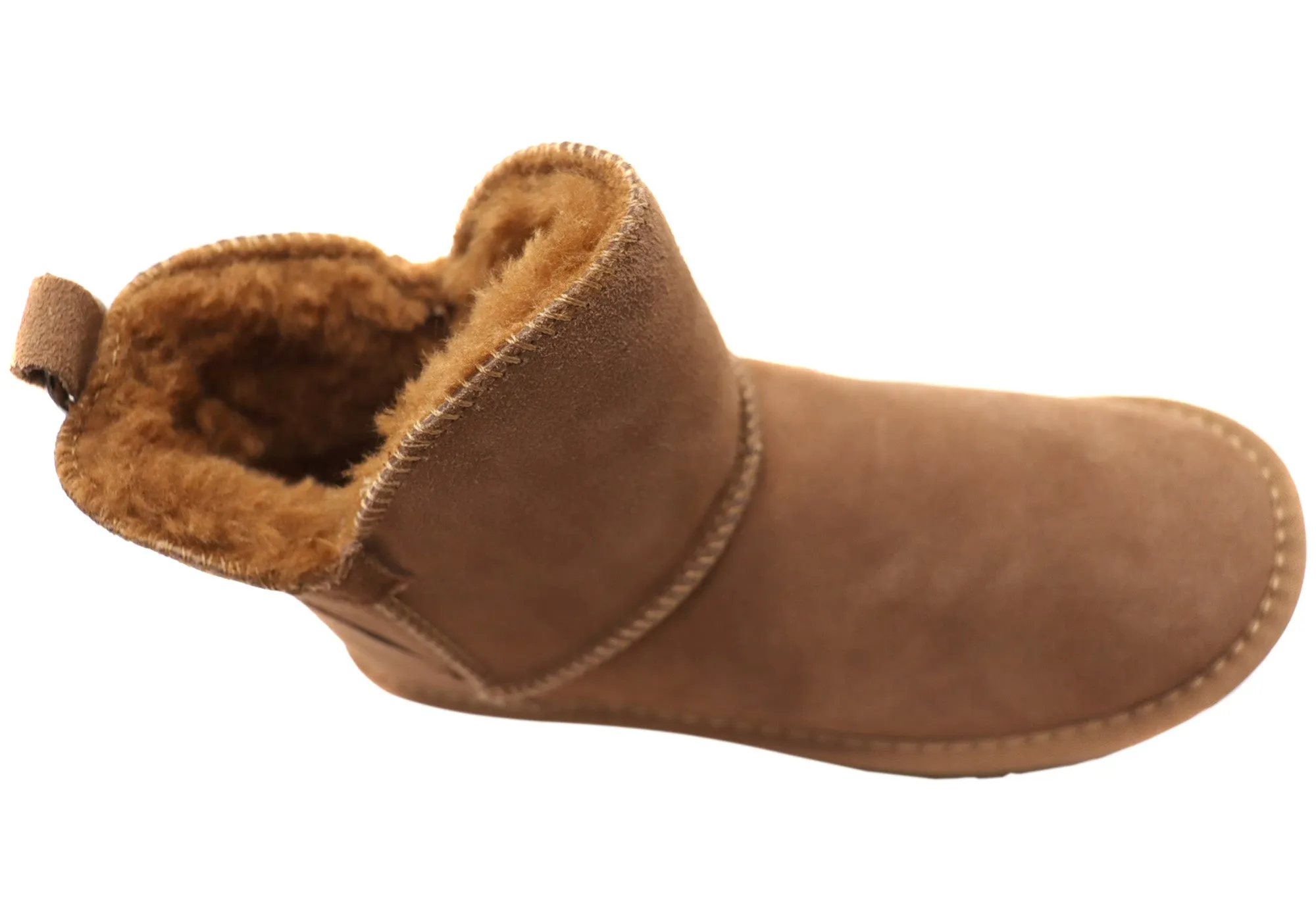 Grosby Nahil Damen Warme Bequeme Hauslederstiefel Pantoffeln Grosby Schuhe