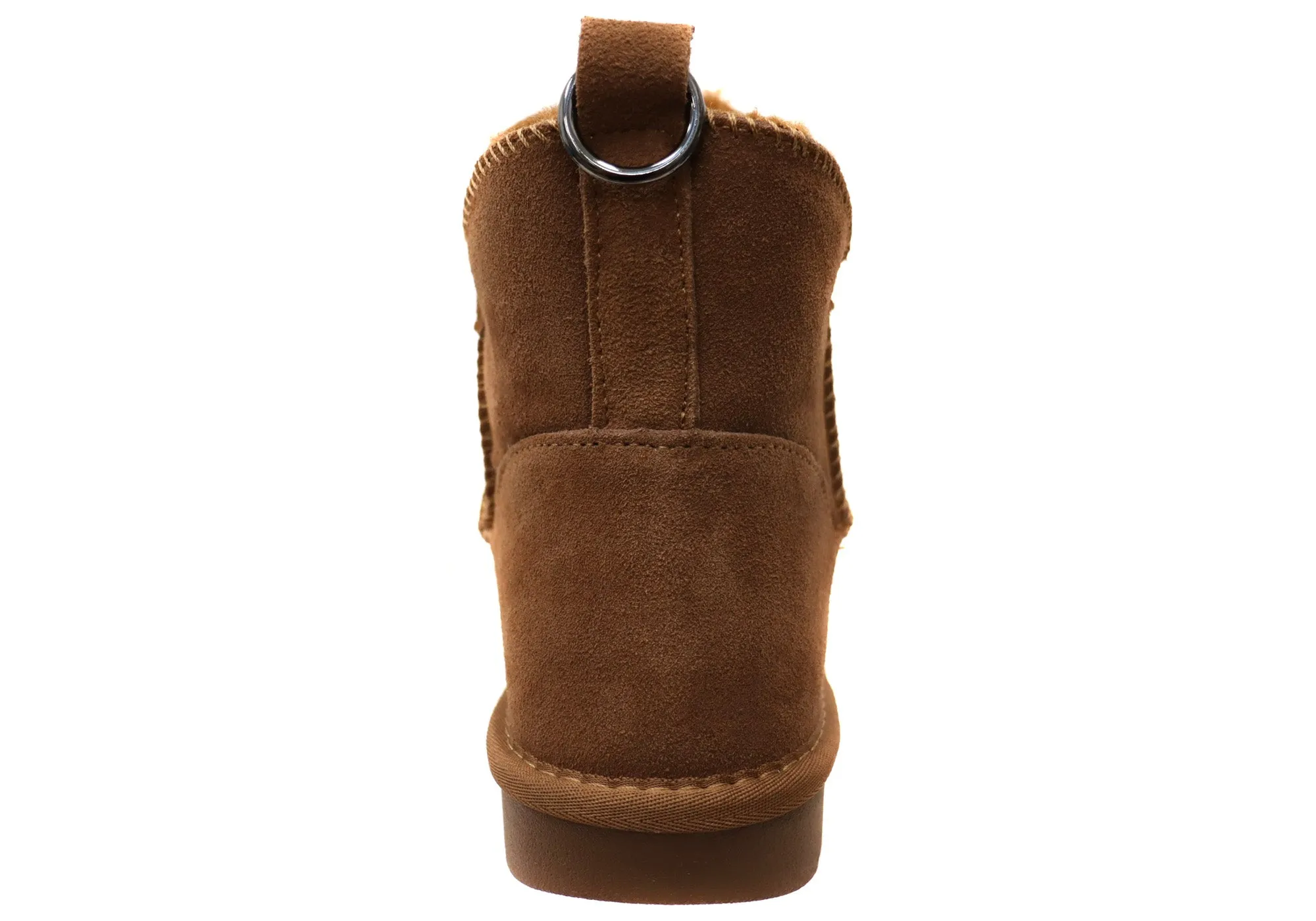 Grosby Nahil Damen Warme Bequeme Hauslederstiefel Pantoffeln Grosby Schuhe