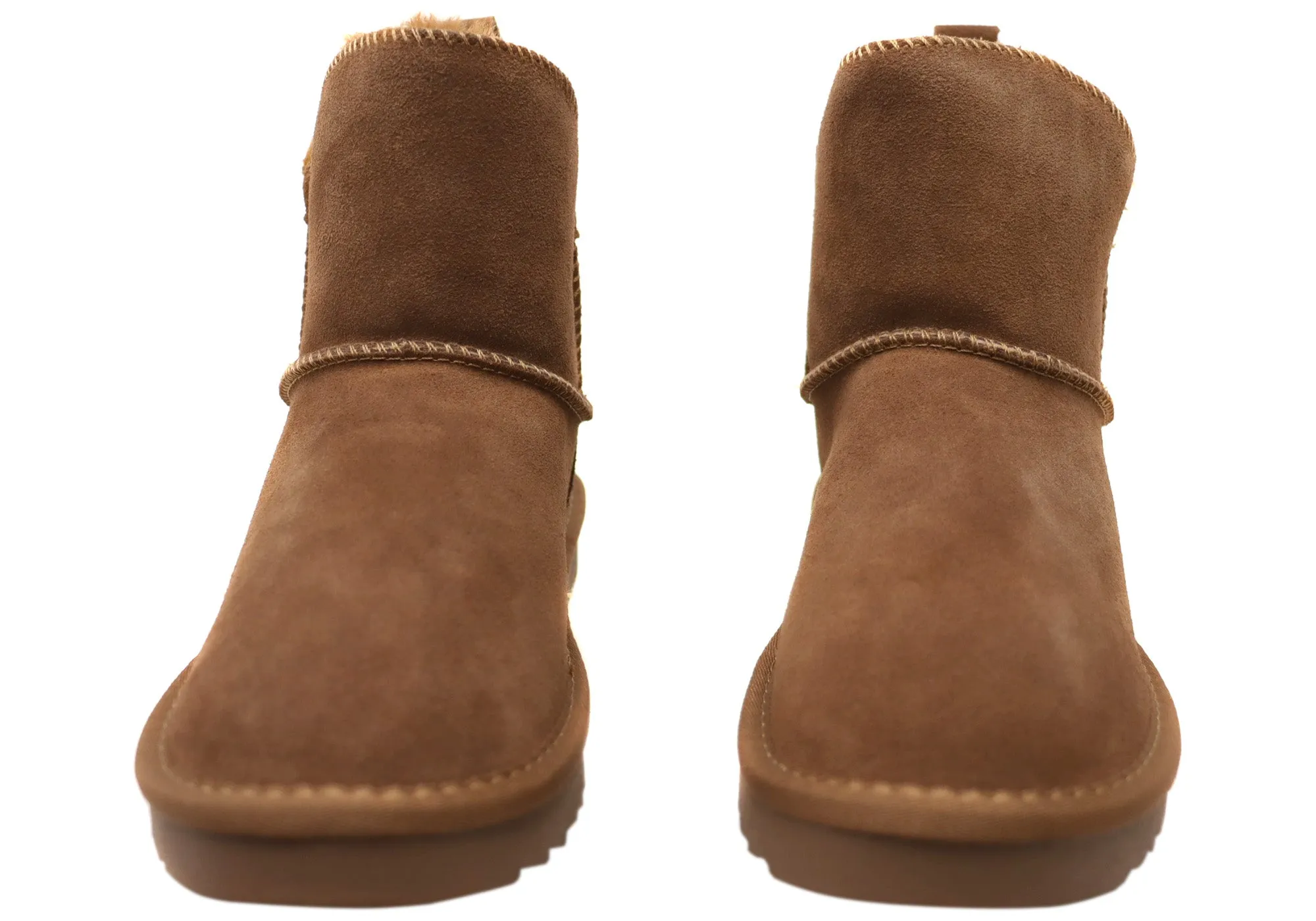 Grosby Nahil Damen Warme Bequeme Hauslederstiefel Pantoffeln Grosby Schuhe