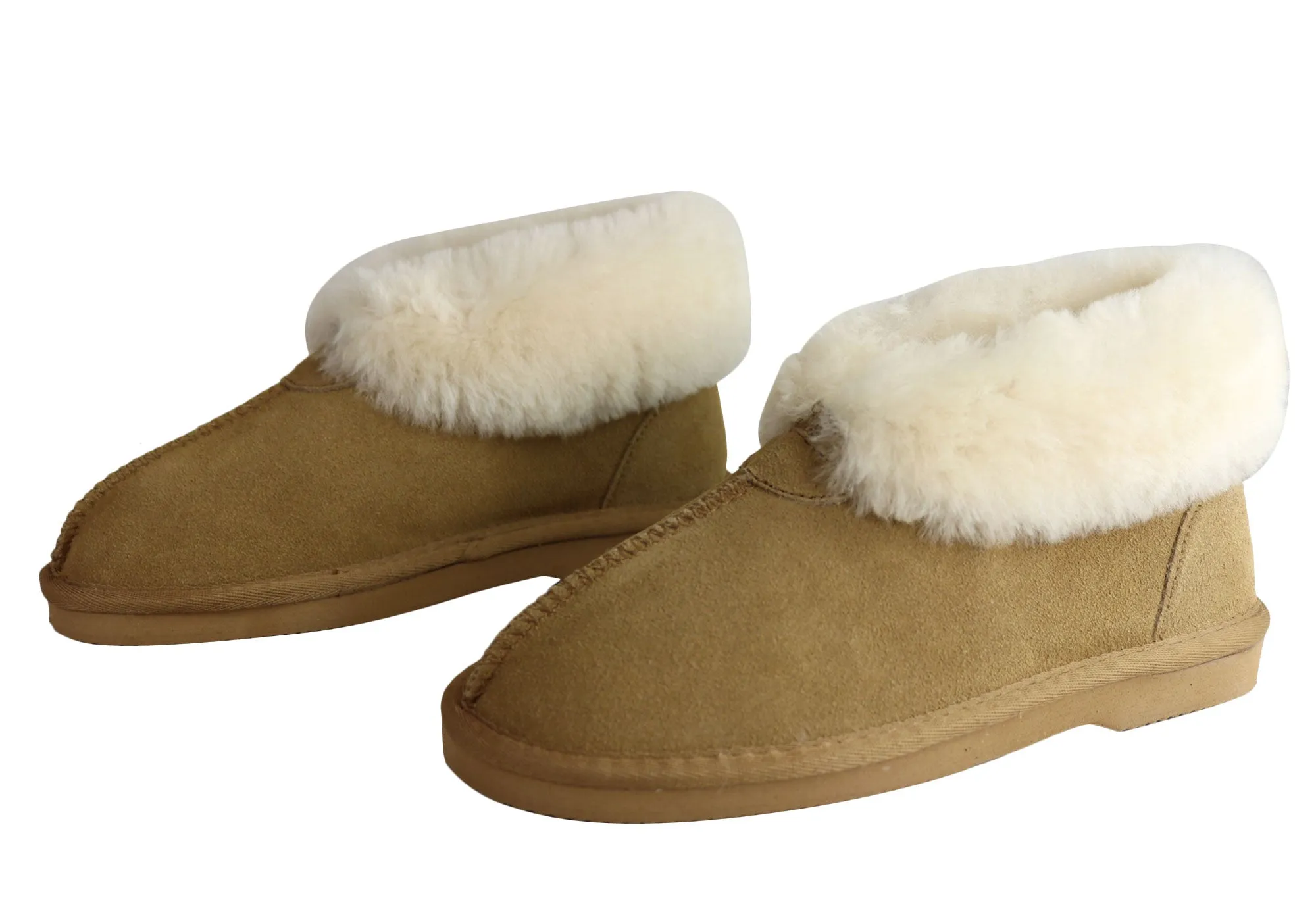 Grosby Princess Ugg Damen Warme Bequeme Hausschuhe mit Schaffellfutter Stiefel Grosby Schuhe