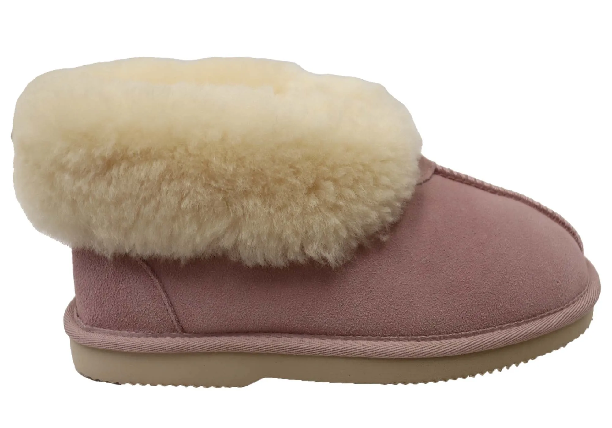 Grosby Princess Ugg Damen Warme Bequeme Hausschuhe mit Schaffellfutter Stiefel Grosby Schuhe