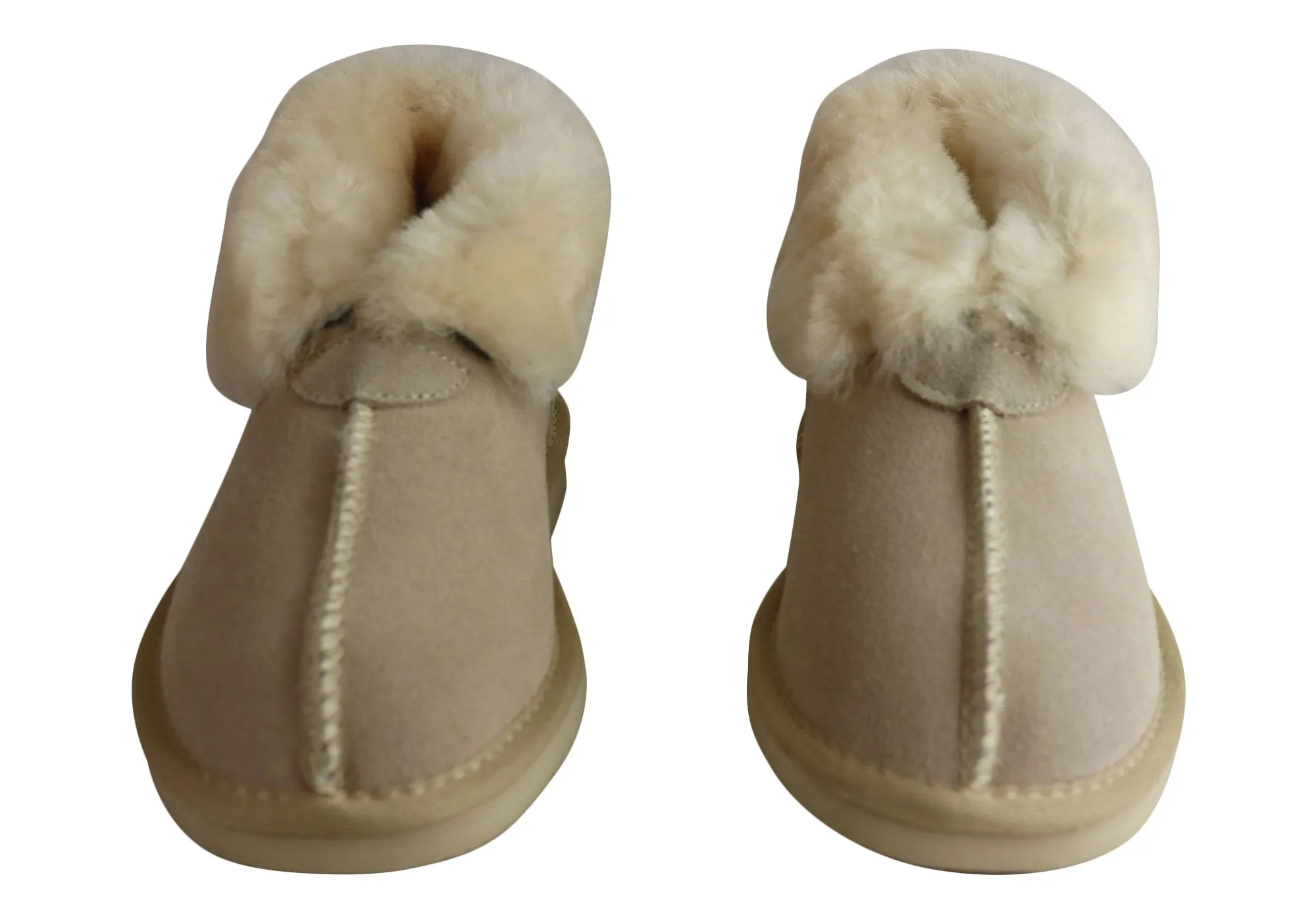 Grosby Princess Ugg Damen Warme Bequeme Hausschuhe mit Schaffellfutter Stiefel Grosby Schuhe