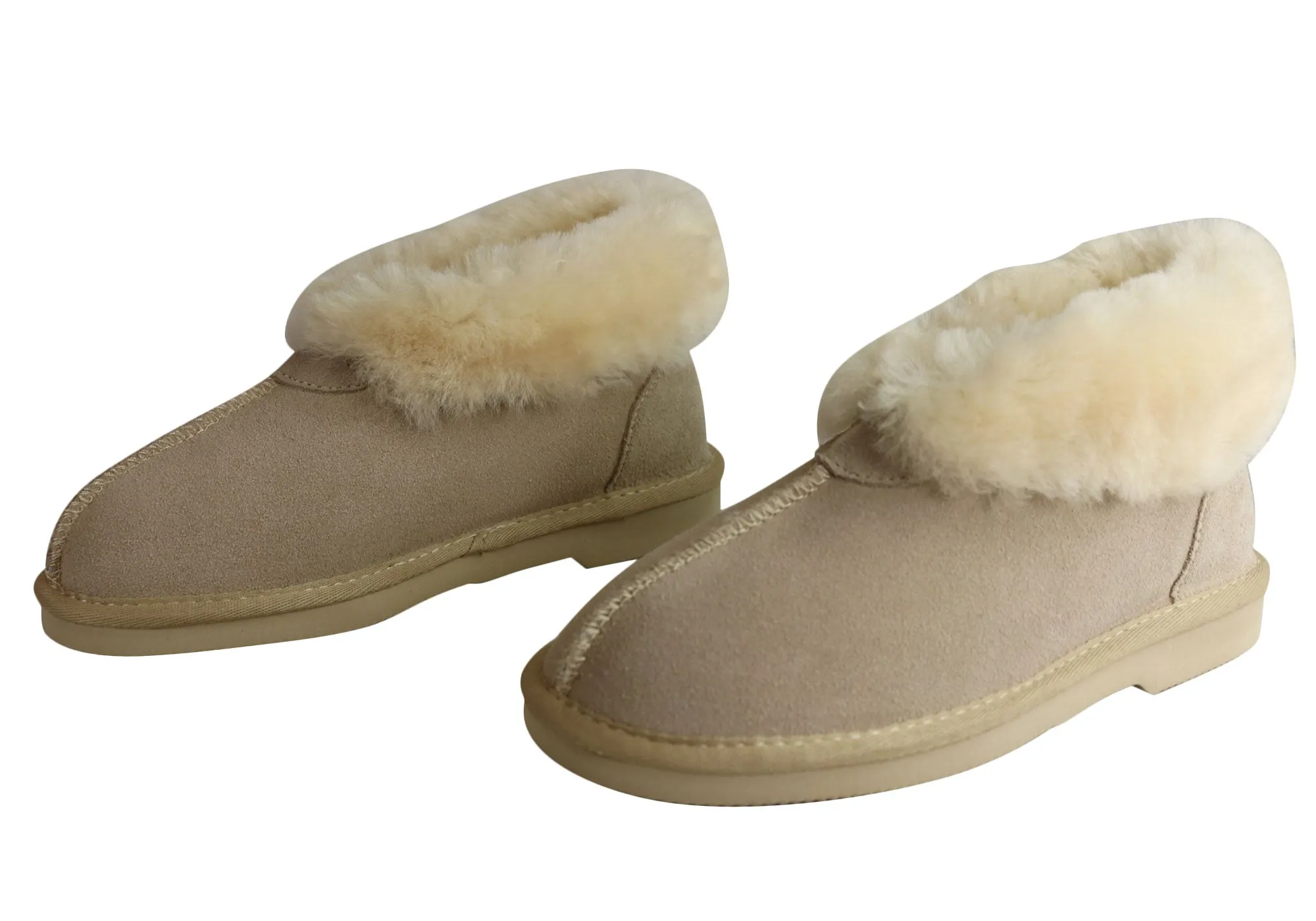 Grosby Princess Ugg Damen Warme Bequeme Hausschuhe mit Schaffellfutter Stiefel Grosby Schuhe