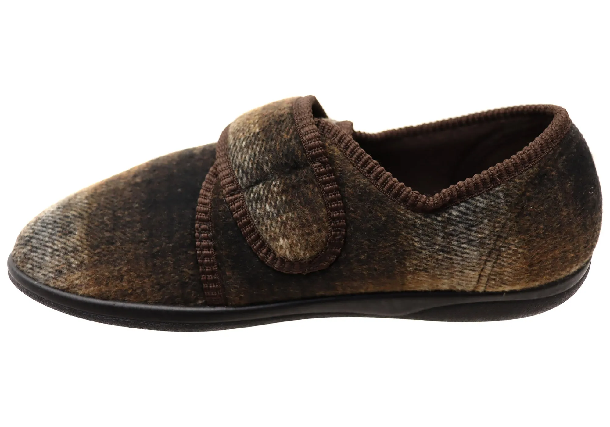 Homyped Herren Ando verstellbare Riemen Extra Extra Weite Hausschuhe Homyped Schuhe