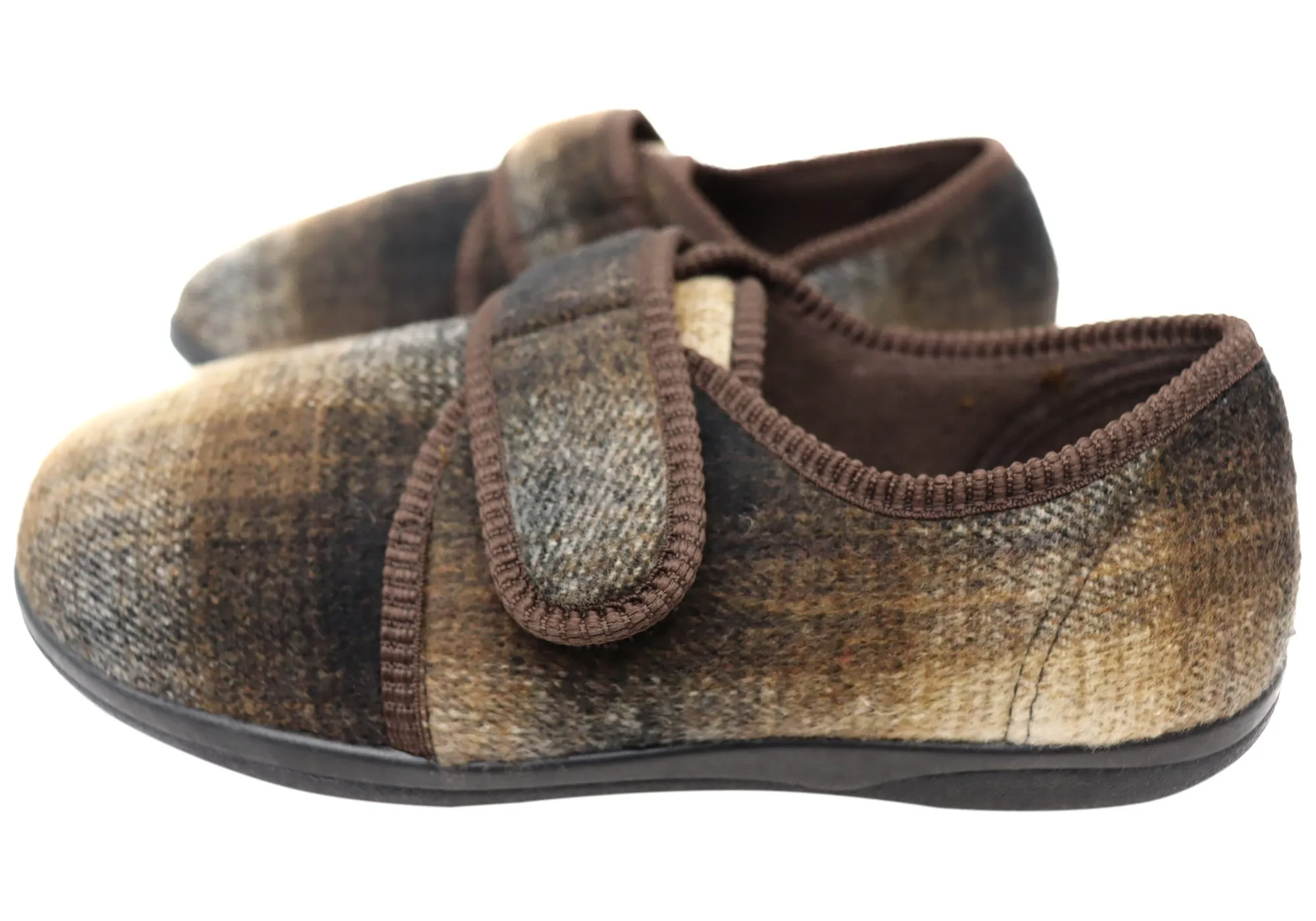 Homyped Herren Ando verstellbare Riemen Extra Extra Weite Hausschuhe Homyped Schuhe