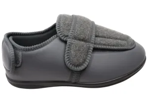 Homyped Herren Arnold Outdoor verstellbare Riemen Extra Extra Weite Hausschuhe Homyped Schuhe