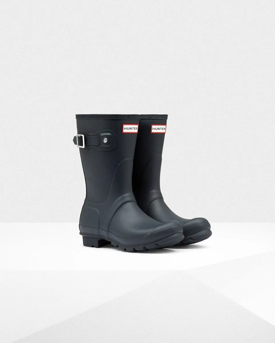 Hunter Original Kurze Regenstiefel für Damen in Marineblau