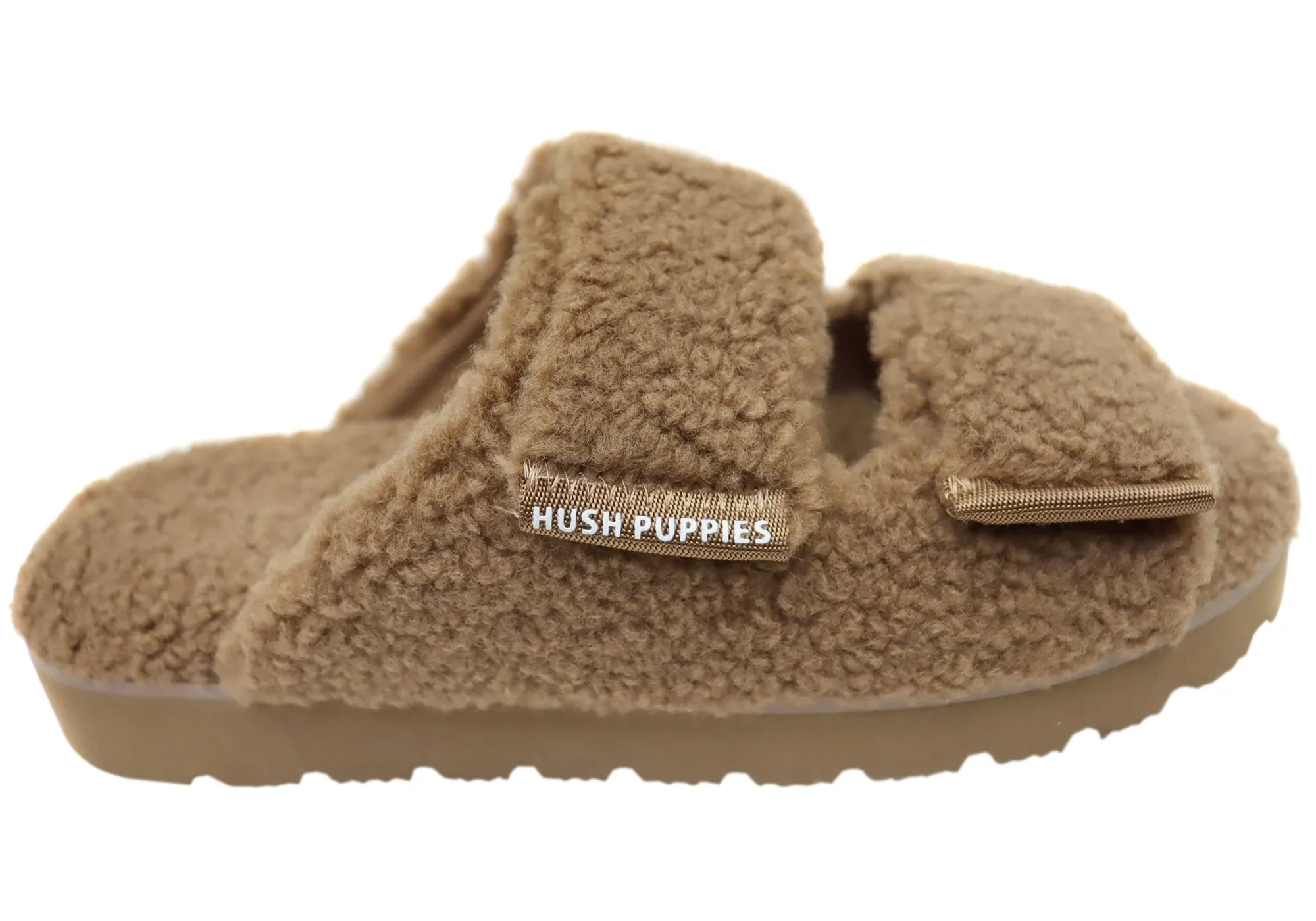 Hush Puppies Flauschige Damen Hausschuhe mit offener Spitze Bequeme Hush Puppies Schuhe