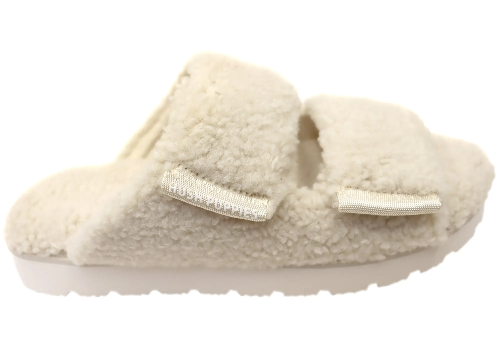 Hush Puppies Flauschige Damen Hausschuhe mit offener Spitze Bequeme Hush Puppies Schuhe